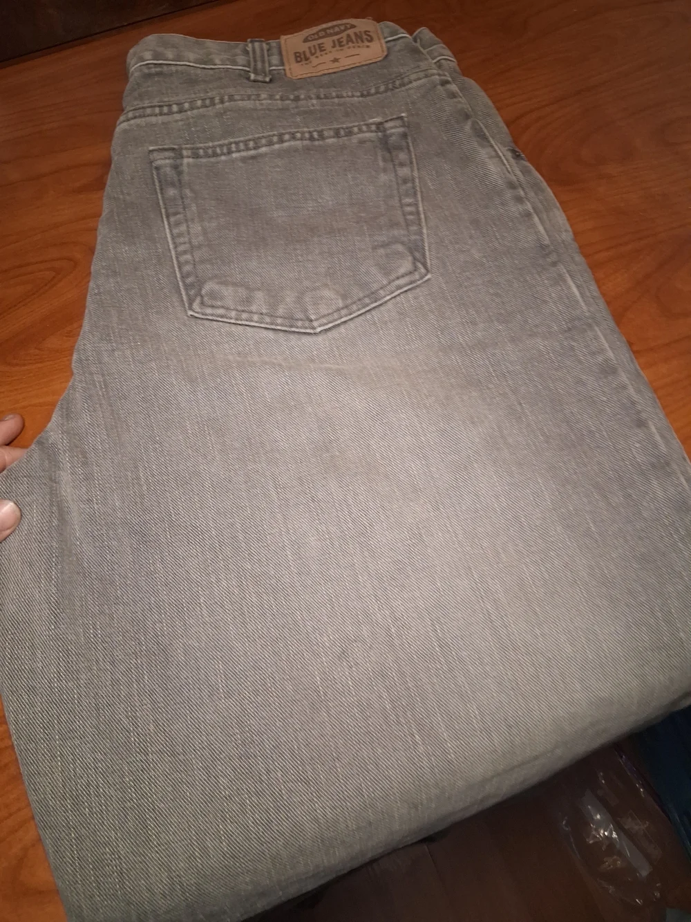 Old Navy Men's Gray Bootcut Jeans De-Luxe 36x34